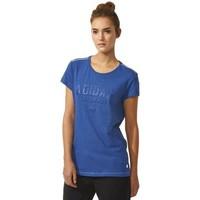 adidas Super Logo Tee women\'s T shirt in blue