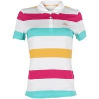 adidas stripe polo womens polo shirt in white