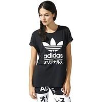 adidas typo tee womens t shirt in black