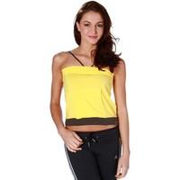 adidas Halter Tank Top women\'s T shirt in yellow