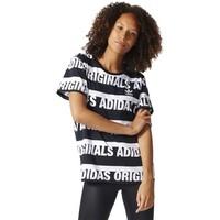 adidas boyfriend trefoil tee womens t shirt in multicolour