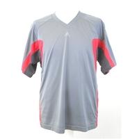 adidas 40 chest grey red black sports top