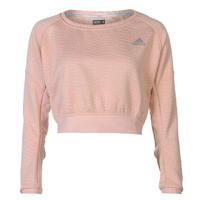 adidas aktiv cropped pullover jumper ladies