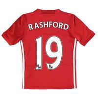 adidas Manchester United Rashford Home Shirt 2016 2017 Junior