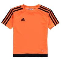 adidas 3 stripe estro t shirt junior boys