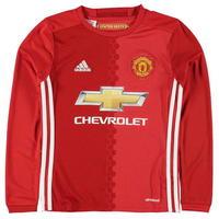 adidas Manchester United Long Sleeve Home Shirt 2016 2017 Junior Boys