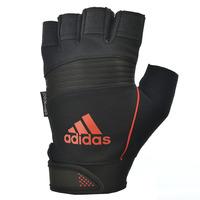 adidas Performance Fingerless Weight Lifting Gloves - Black/Orange, XL
