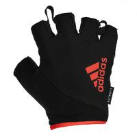 adidas essential fingerless weight lifting gloves blackred s