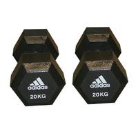 Adidas 2 x 20kg Hex Dumbbells