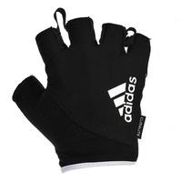 adidas Essential Fingerless Weight Lifting Gloves - Black/White, XL