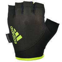 adidas Essential Fingerless Weight Lifting Gloves - Black/Yellow, M