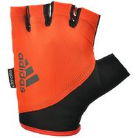 adidas essential fingerless weight lifting gloves orange l