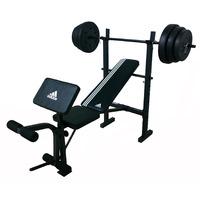 adidas Essential Bench with 45kg Weight Set
