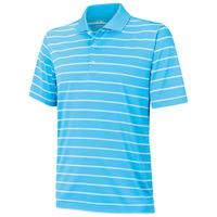 Adidas 2015 2 Colour Stripe Polo - Bright Blue/White