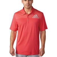 adidas 2016 big logo dot print polo shock redstone