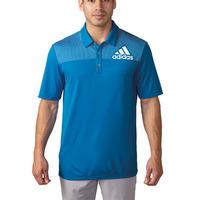 Adidas 2016 Big Logo Dot Print Polo - Shock Blue/White