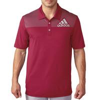 Adidas 2016 Big Logo Print Polo - Unity Pink/Stone