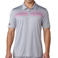 Adidas 2017 ClimaCool Chest Print Polo - Mid Grey/Shock Pink