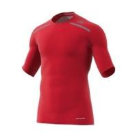 adidas techfit chill t shirt scarlet