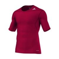 adidas techfit base ss t shirt red