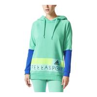 adidas Women\'s Stellasport Long Gym Hoody - Green/Blue - S/UK 8-10