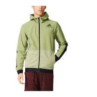 adidas mens workout full zip training hoody green m