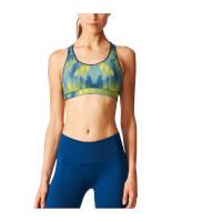 adidas Women\'s Print Training Racer Back Bra - Green - M/AB