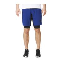 adidas mens a2g two in one training shorts blue xl