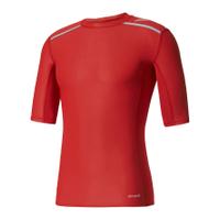 adidas Men\'s TechFit Climachill T-Shirt - Scarlet - XS