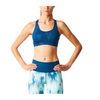 adidas Women\'s Print Training Racer Back Bra - Navy - XS/AB