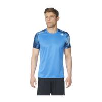 adidas mens response graphic running t shirt blue xs