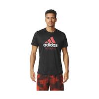 adidas mens performance essentials running t shirt blackred l