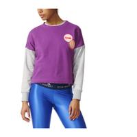 adidas Women\'s Stella Sport Spacer Training Crew Sweatshirt - Purple - L