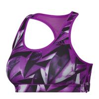 adidas womens print training racer back bra purple xsab