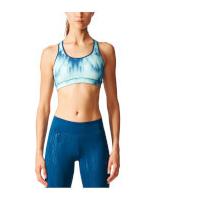 adidas Women\'s Print Training Racer Back Bra - Light Blue - XS/AB