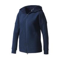 adidas Women\'s ZNE Travel Hoody - Storm Heather/Navy - M