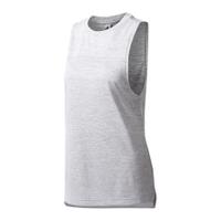 adidas Women\'s Boxy Melange Tank Top - White - L