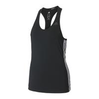 adidas Women\'s D2M 3 Stripe Tank Top - Black - L