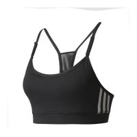 adidas Women\'s Strappy 3 Stripe Low Support Sports Bra - Black/White - L