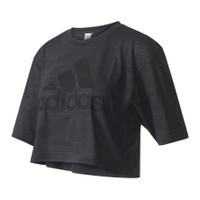 adidas womens aeroknit boxy crop top black m