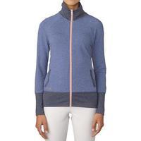 Adidas Ladies Rib Knit Jacket - Purple