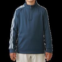 Adidas Boys 3 Stripe 1/2 zip Jacket - Mineral Blue