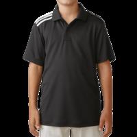 adidas boys climacool 3 stripes polo black