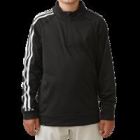 Adidas Boys 3 Stripe 1/2 zip Jacket - Black