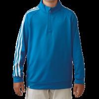 Adidas Boys 3 Stripe 1/2 zip Jacket - Blue