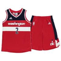 adidas NBA Replica Jersey and Shorts Set Junior Boys