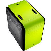 Aerocool Dead Silence Green Gaming Cube Case 0.8mm MATX 2 x USB3 Side Window
