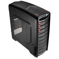 Aerocool GT-A Black Midi Tower Gaming Case 12cm Red LED Fan USB3
