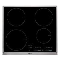 AEG HK654200XB 60cm Induction Hob Black with Stainless Steel Trim