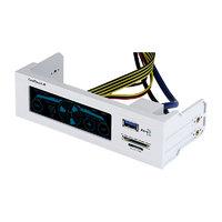 Aerocool CoolTouch R 5.25inch Fan Controller Touch White USB3 Card Reader